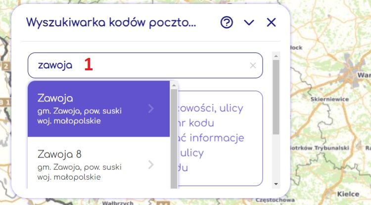 Wybierz miejscowość, która Cię interesuje, Na Mapie