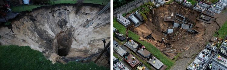 Zapadliska w Trzebini w woj. małopolskim /Internet/